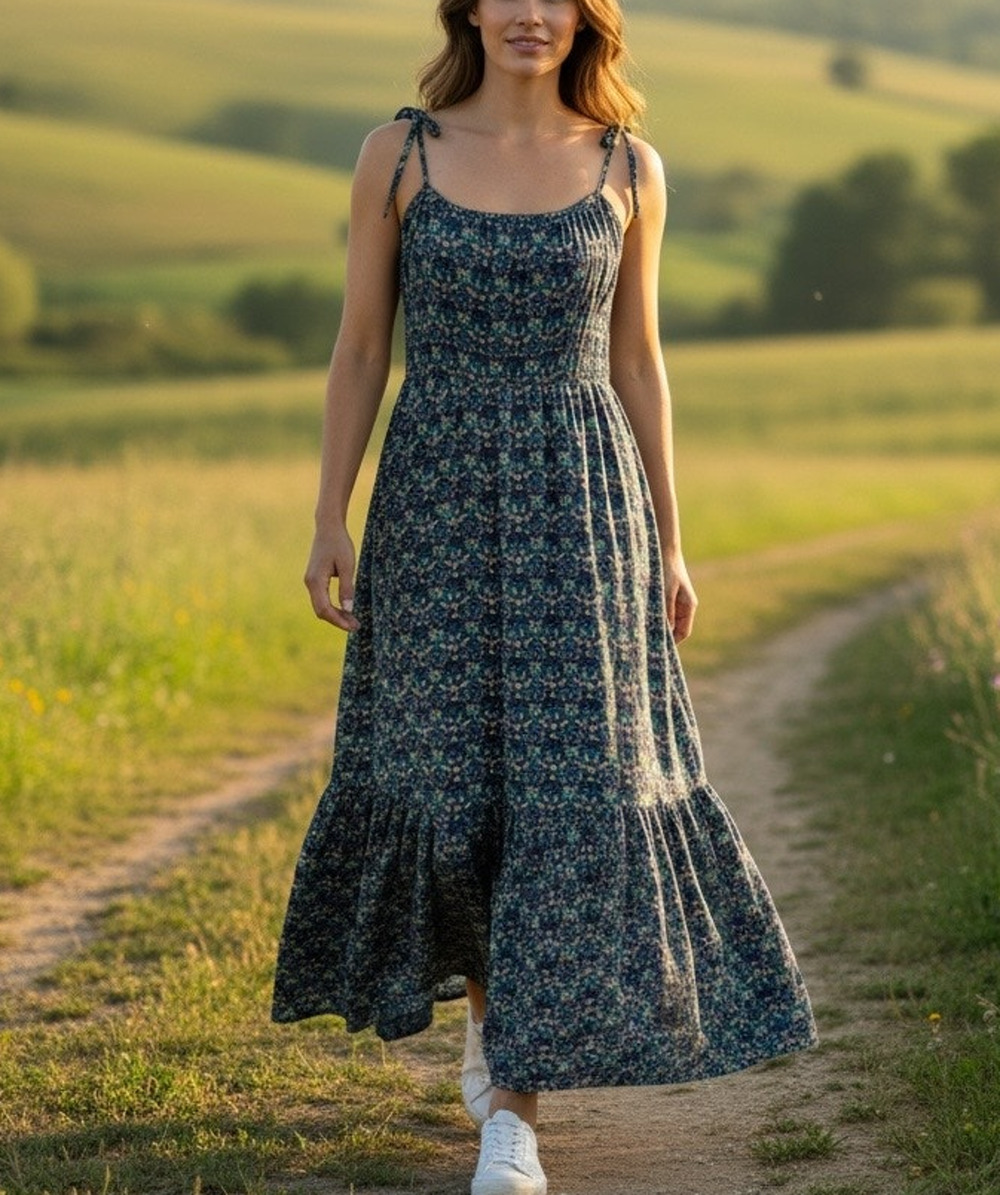 Cynthia Rowley Floral Tiered Ruffle Maxi Dress 1X Sundress Cottage Boho $475
